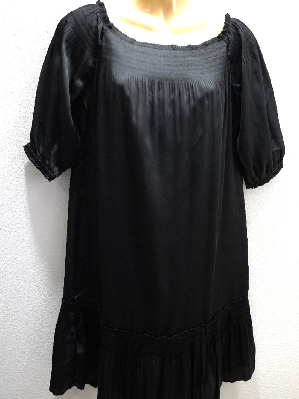 White House BLack Market Satin Smocked Dress size XS